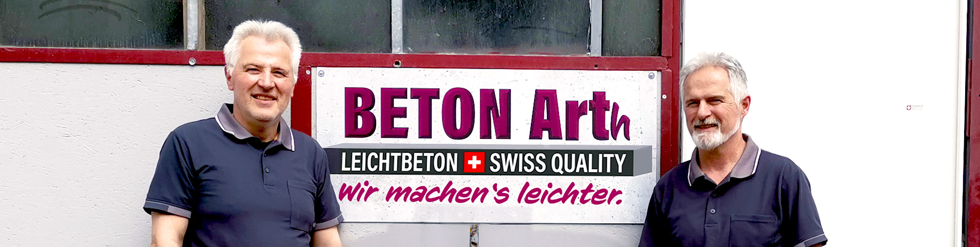Andreas Bürgi (Inhaber von BetonArth) und sein Bruder Walter Bürgi